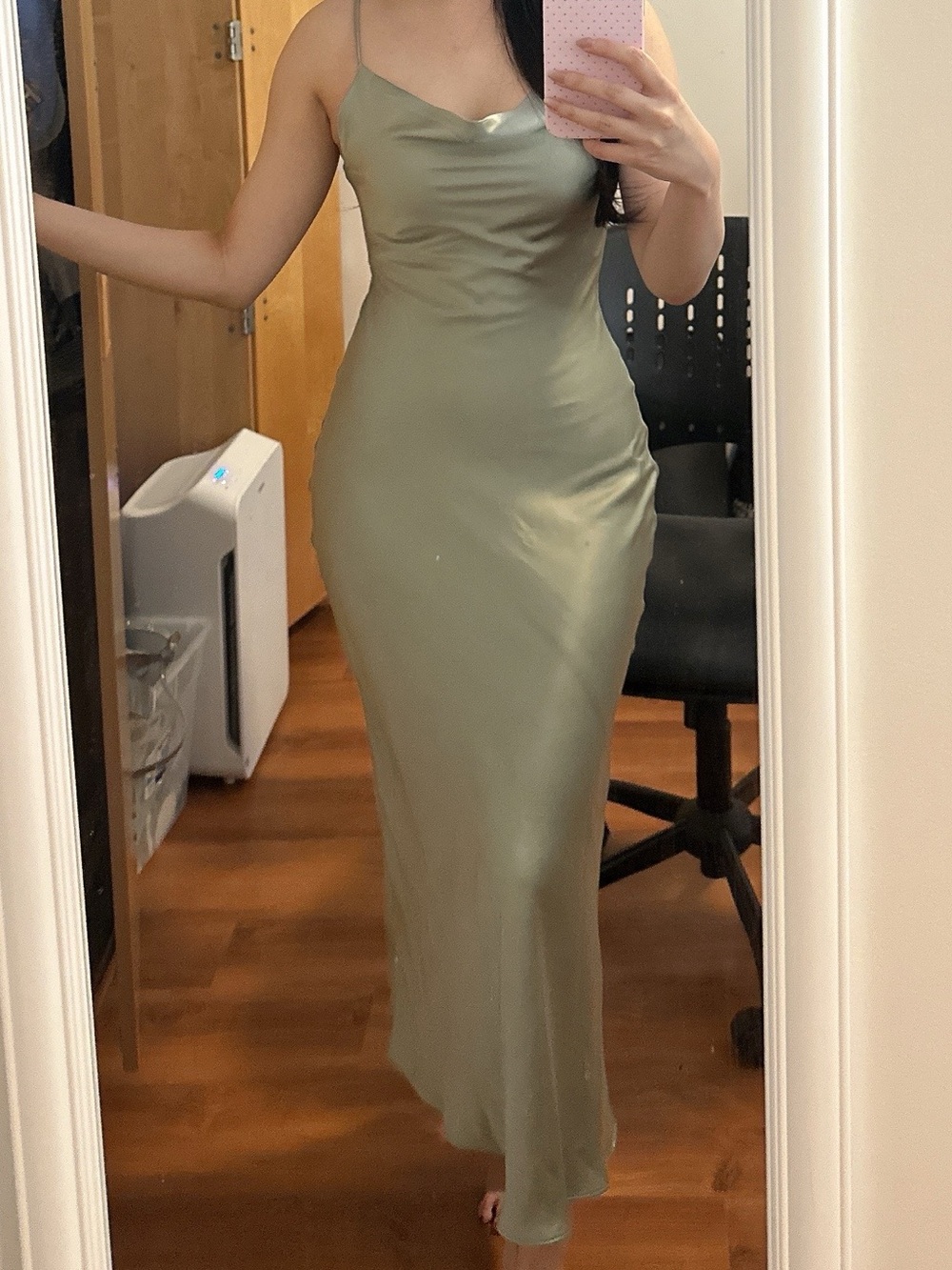 OAK + FORT Satin Maxi Dress